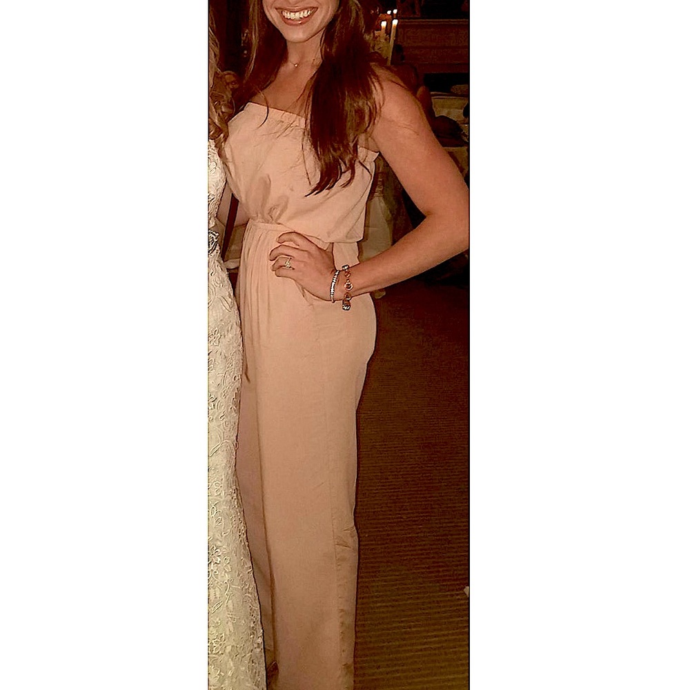 Forever 21 Blush Pink Strapless Jumpsuit Medium